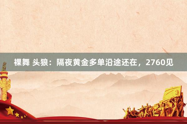 裸舞 头狼：隔夜黄金多单沿途还在，2760见