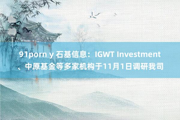 91porn y 石基信息：IGWT Investment、中原基金等多家机构于11月1日调研我司
