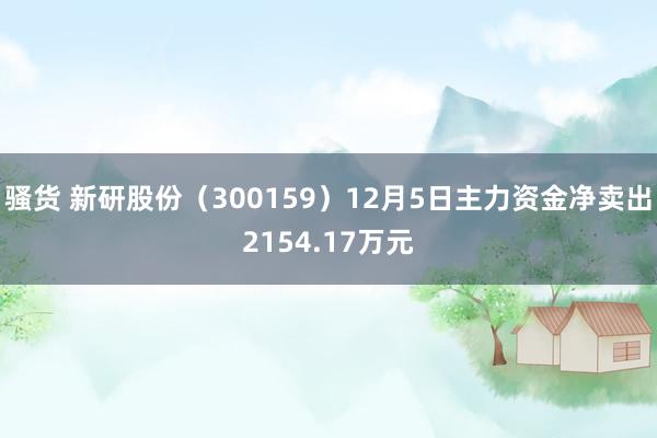 骚货 新研股份（300159）12月5日主力资金净卖出2154.17万元