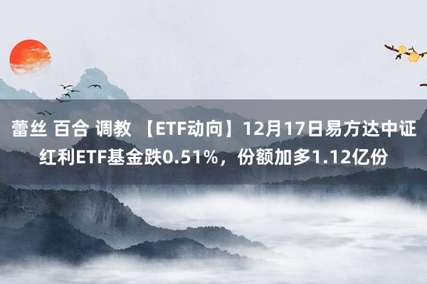 蕾丝 百合 调教 【ETF动向】12月17日易方达中证红利ETF基金跌0.51%，份额加多1.12亿份