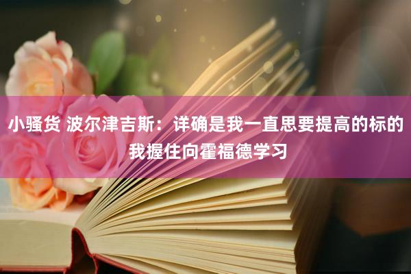 小骚货 波尔津吉斯：详确是我一直思要提高的标的 我握住向霍福德学习