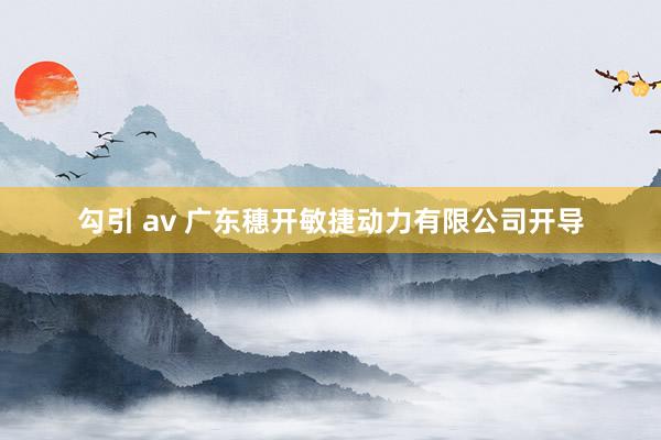 勾引 av 广东穗开敏捷动力有限公司开导