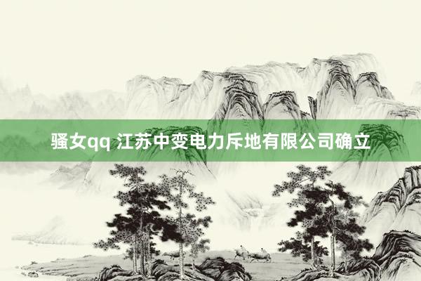 骚女qq 江苏中变电力斥地有限公司确立