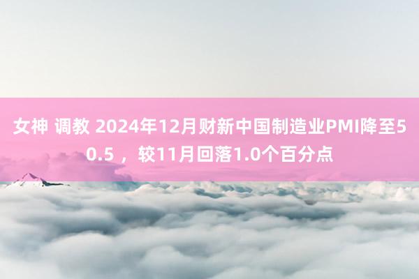 女神 调教 2024年12月财新中国制造业PMI降至50.5 ，较11月回落1.0个百分点