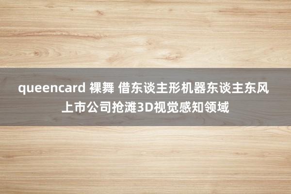 queencard 裸舞 借东谈主形机器东谈主东风 上市公司抢滩3D视觉感知领域