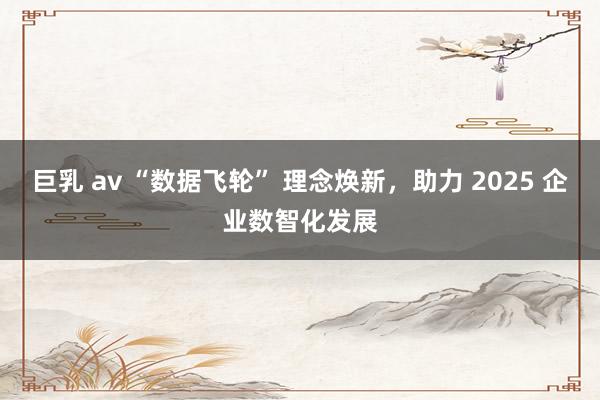 巨乳 av “数据飞轮” 理念焕新，助力 2025 企业数智化发展