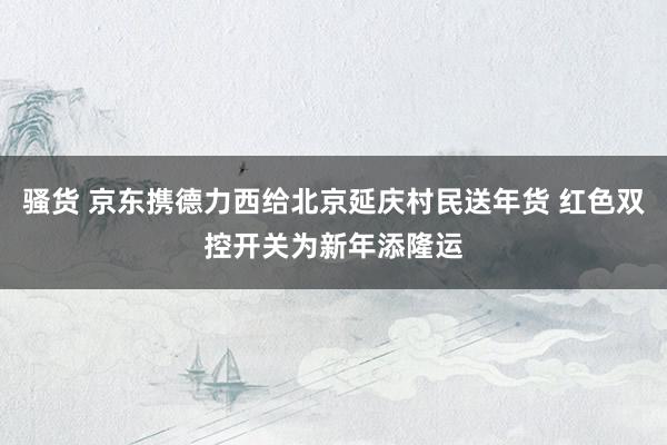 骚货 京东携德力西给北京延庆村民送年货 红色双控开关为新年添隆运