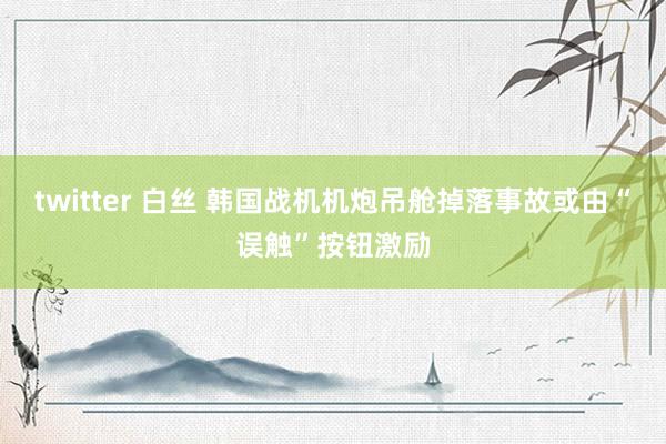 twitter 白丝 韩国战机机炮吊舱掉落事故或由“误触”按钮激励