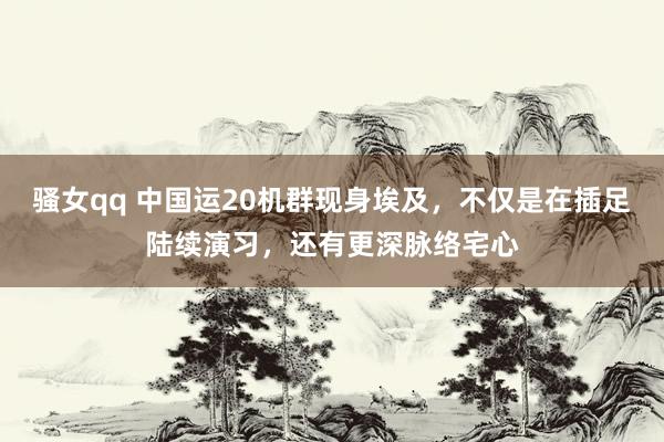 骚女qq 中国运20机群现身埃及,不仅是在插足陆续演习,还有更深脉络宅心
