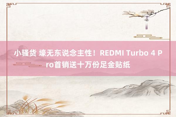 小骚货 壕无东说念主性！REDMI Turbo 4 Pro首销送十万份足金贴纸