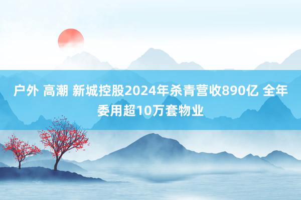 户外 高潮 新城控股2024年杀青营收890亿 全年委用超10万套物业