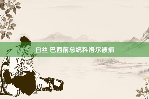 白丝 巴西前总统科洛尔被捕